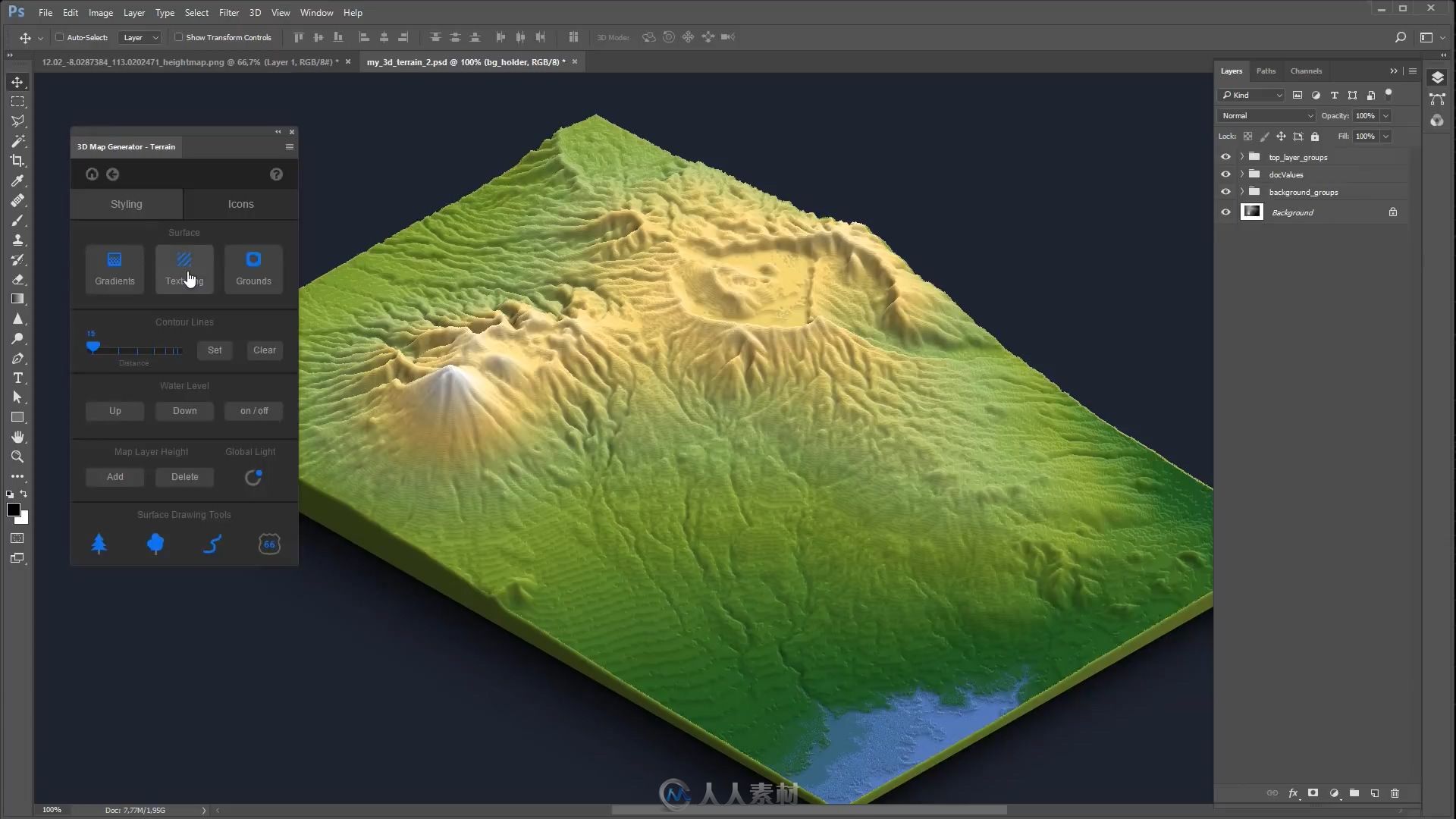 创建真实3D地形插件3D map generator视频教程