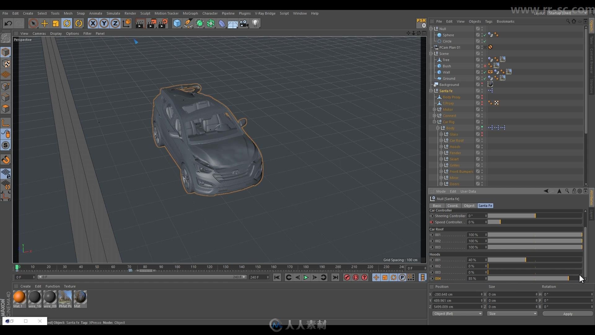 C4D汽车碰撞爆炸特效实例制作视频教程第一季