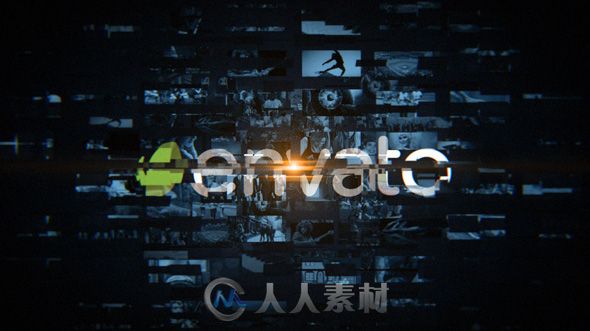 美观个性多屏幕汇聚logo动画演绎AE模板合集