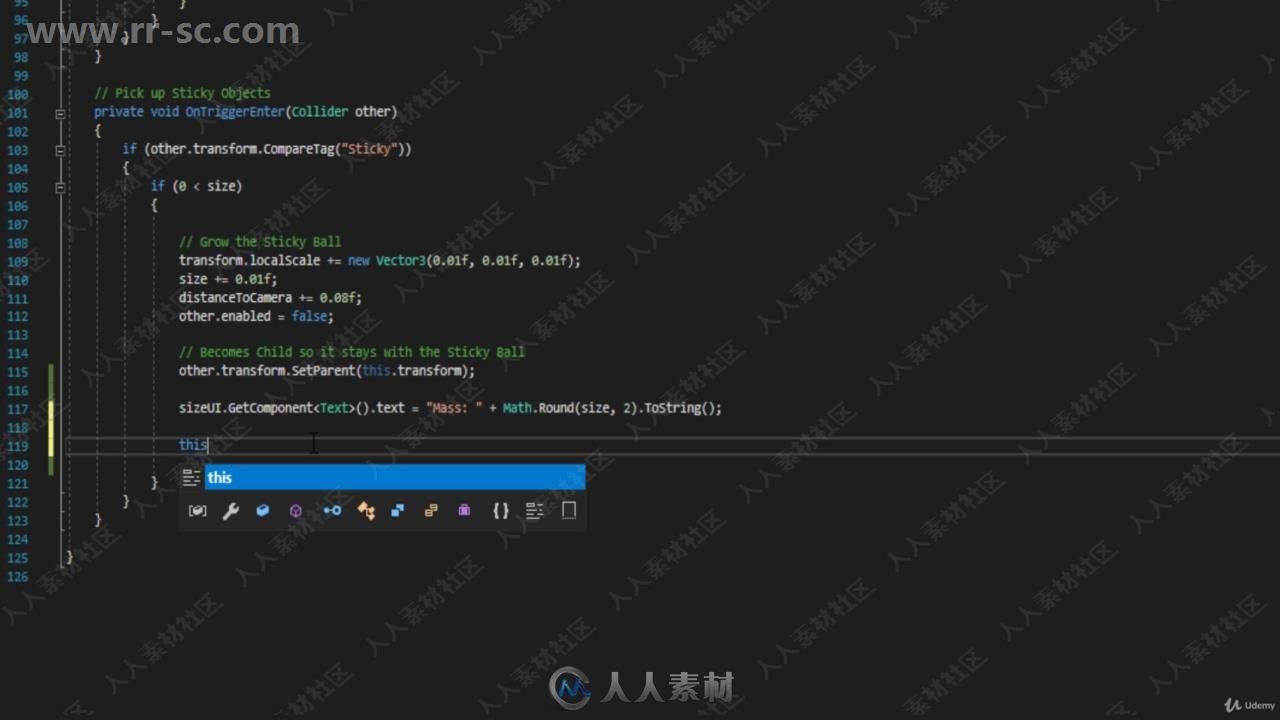 Unity有趣粘连滚动游戏实例制作视频教程