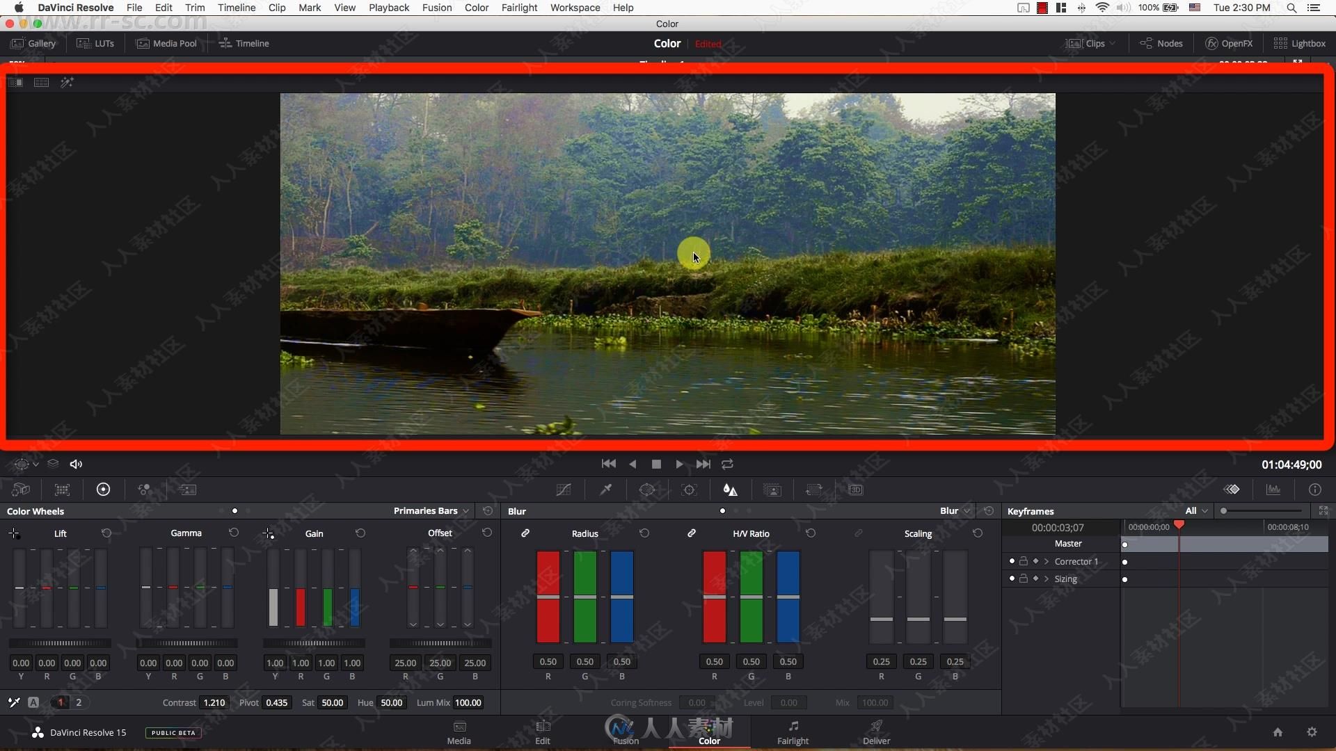 DaVinci Resolve 15达芬奇色彩分级从基础到专家视频教程