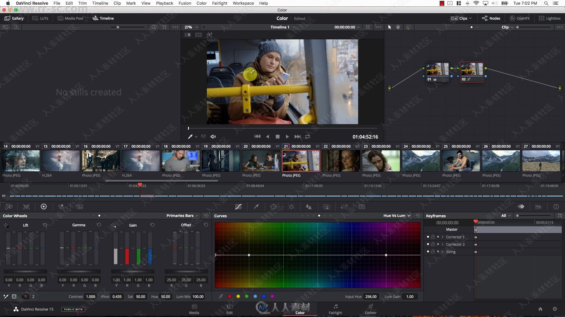 DaVinci Resolve 15达芬奇色彩分级从基础到专家视频教程