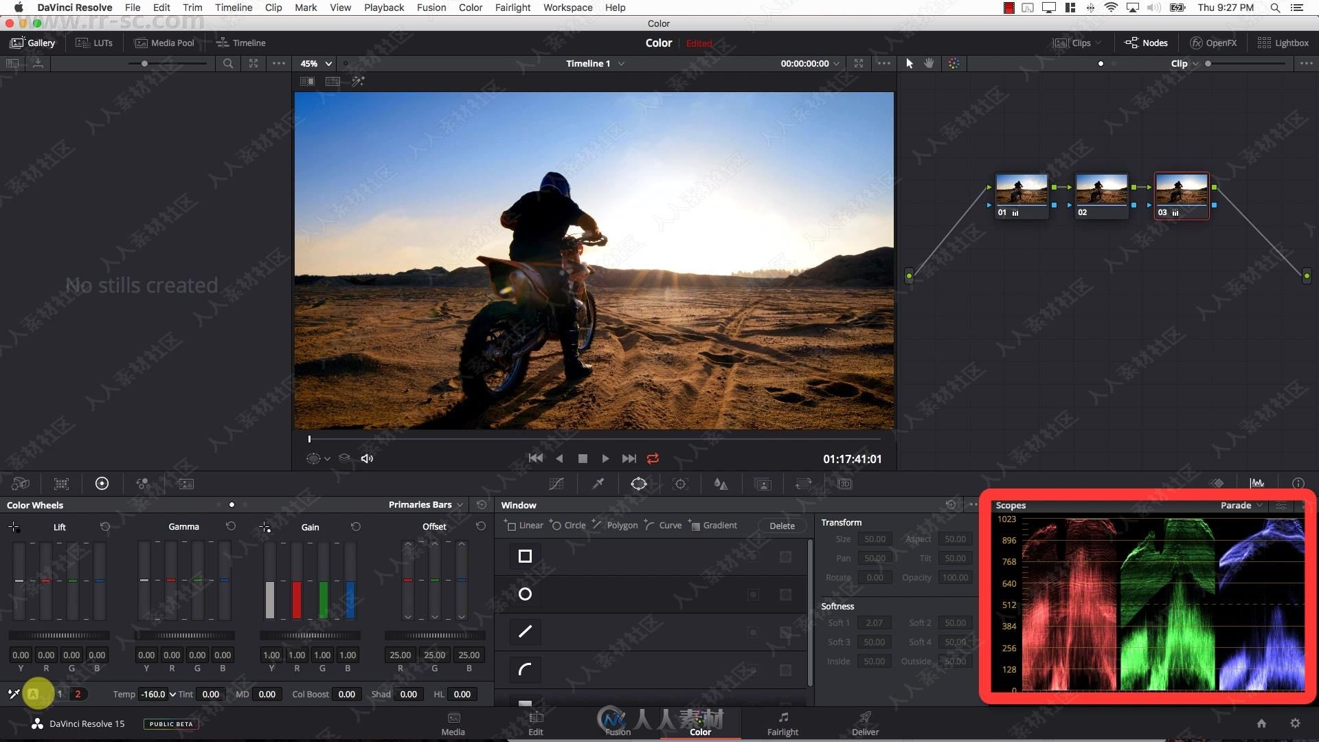 DaVinci Resolve 15达芬奇色彩分级从基础到专家视频教程