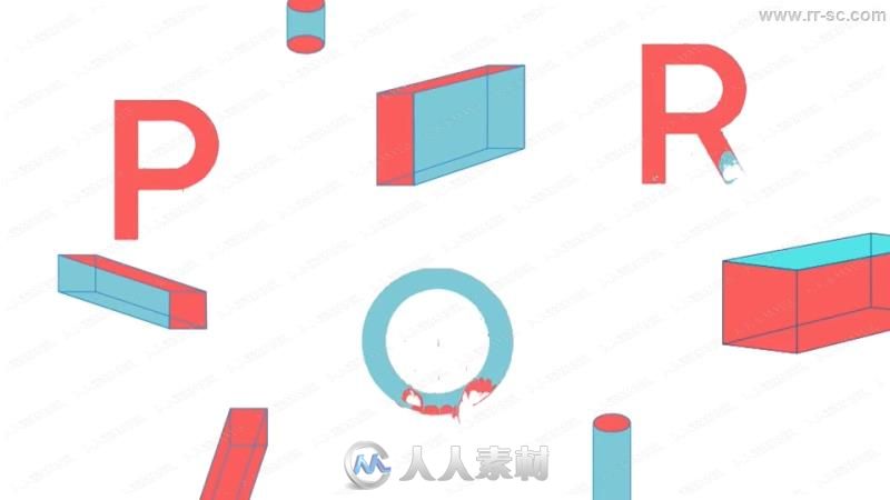 液体流淌填充文字logo动画演绎AE模板