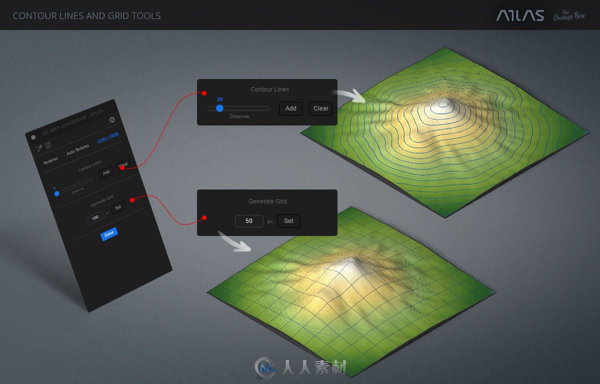 3d_map_generator_terrain_v1.4.rar 独立高程 画笔 纹理 样式免费载入使用