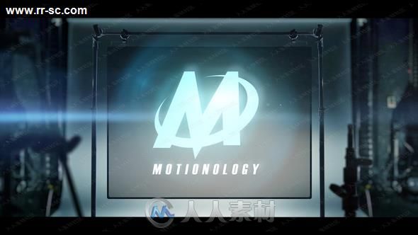 炫酷金属感徽标序列展示公司动画AE模板