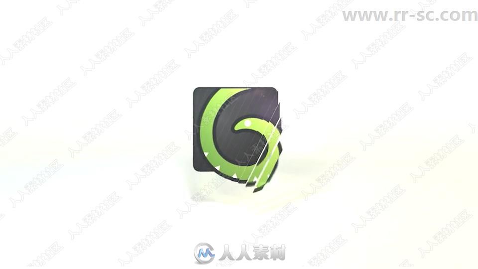 简单条形拼接Logo演绎动画AE模板