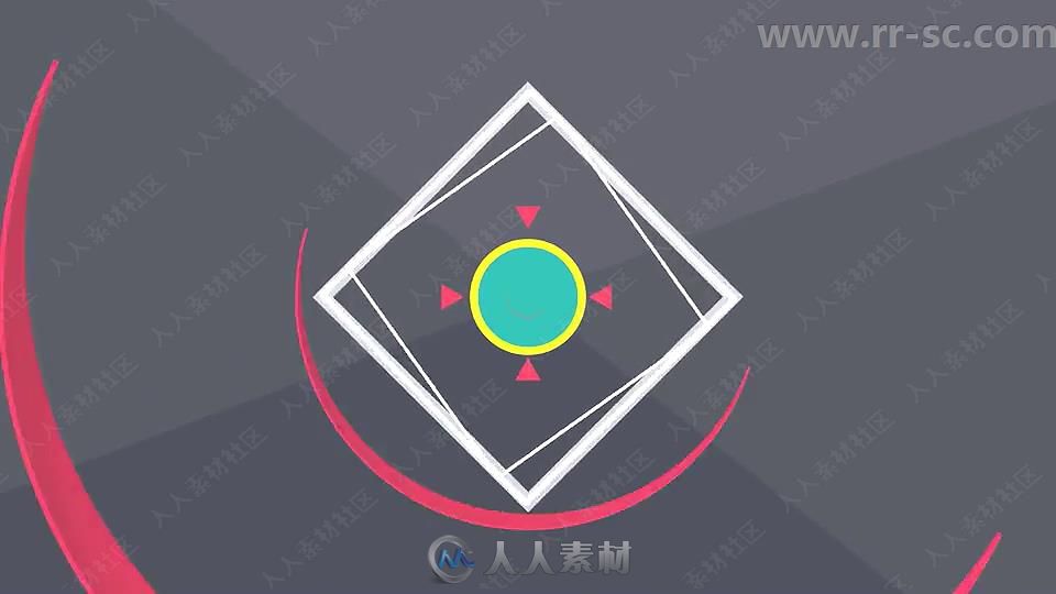 简约几何线条Logo演绎动画AE模板