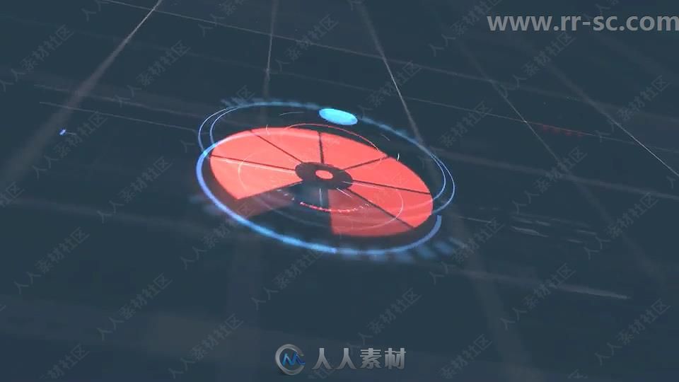 高科技感图形线条Logo演绎动画AE模板