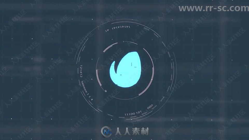 高科技感图形线条Logo演绎动画AE模板