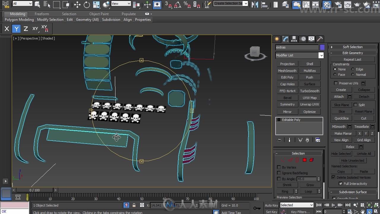 Marmoset与3dsmax机甲硬表面纹理贴图制作视频教程第一季