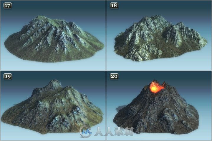 Unity山地模型-Background Mountains Pack