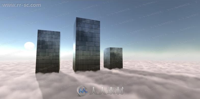 全屏效果天空地面雾霭着色器特效Unity游戏素材资源