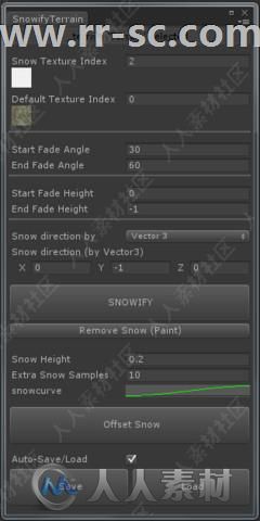 游戏雪景工具Unity游戏素材资源