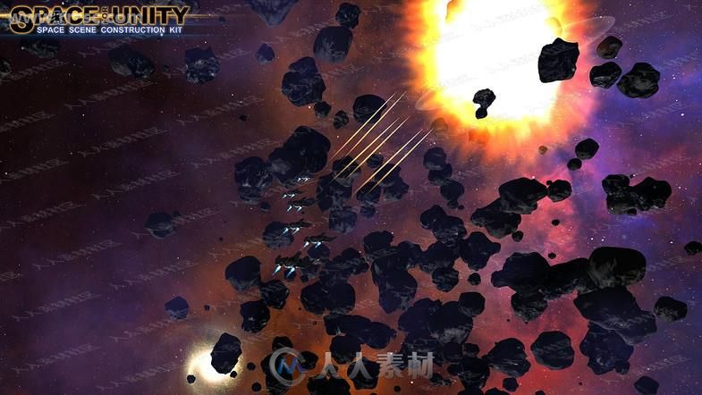 自定义创建小行星场恒星流星工具Unity游戏素材资源