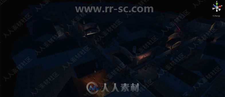 10组不同建筑物昼夜工业场景环境3D模型Unity游戏素材资源