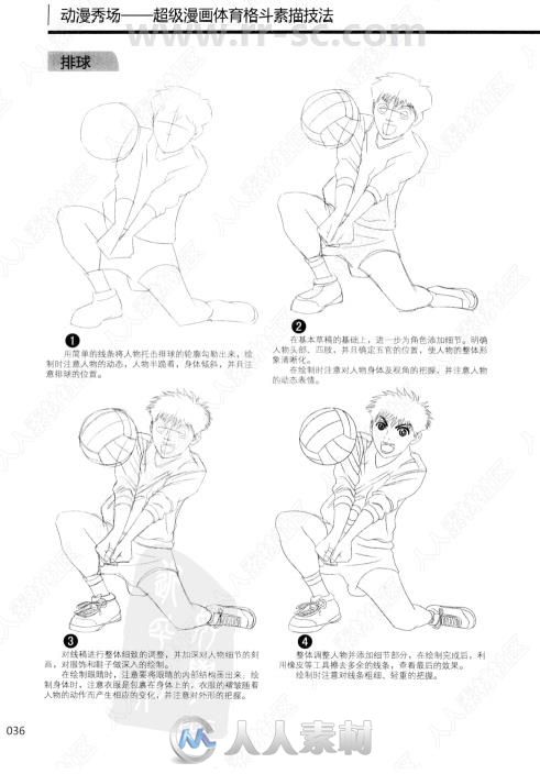 动漫秀场超级漫画体育格斗素描技法书籍杂志