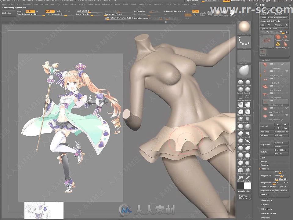 zbrush日式卡通完整雕刻流程视频教程