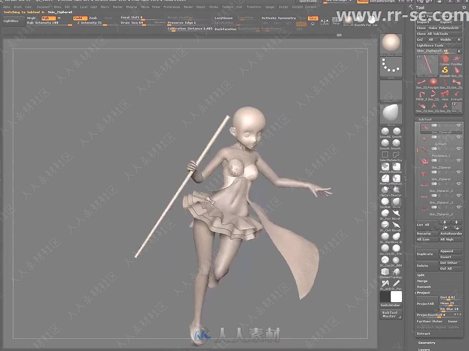 zbrush日式卡通完整雕刻流程视频教程