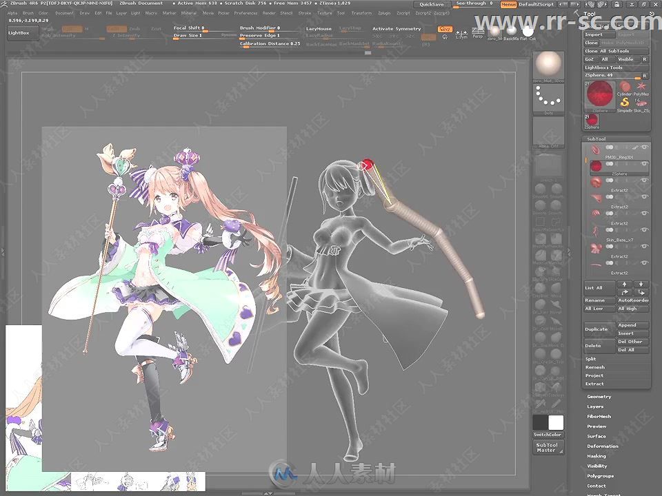 zbrush日式卡通完整雕刻流程视频教程