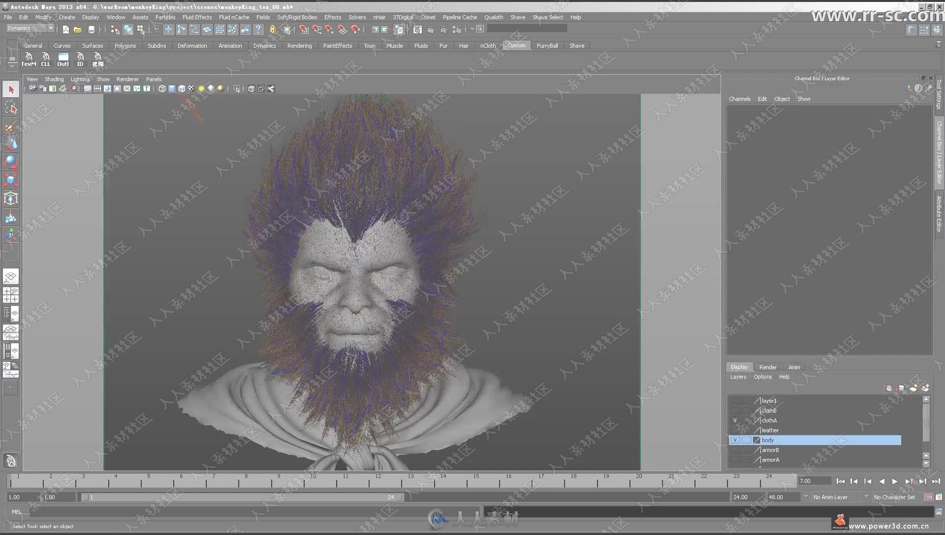 ZBrush猴子分解制作训练实例视频教程