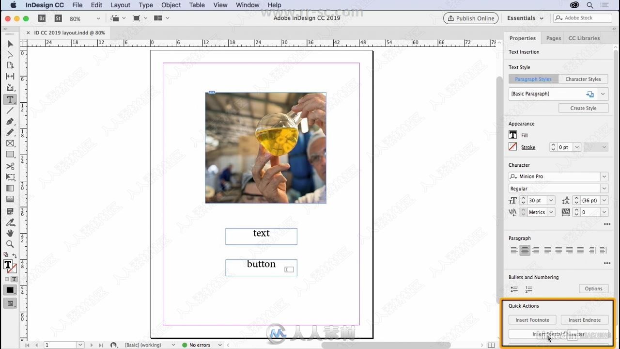 InDesign CC 2019新功能技术训练视频教程