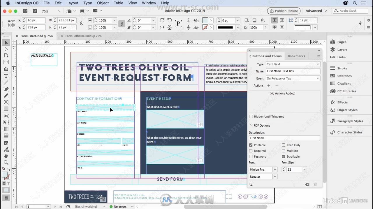 InDesign CC 2019新功能技术训练视频教程