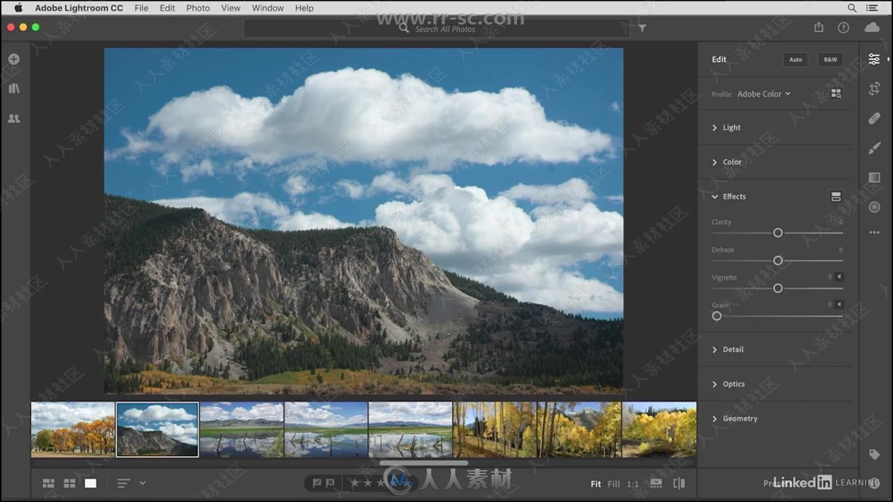 Lightroom CC照片编辑组织应用技巧视频教程