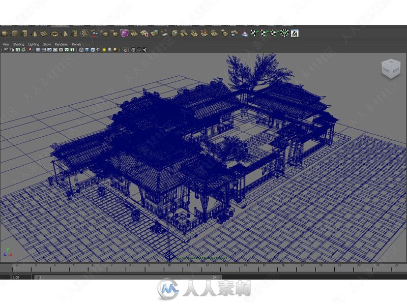 写实古代瓦房建筑场景模型游戏素材合集