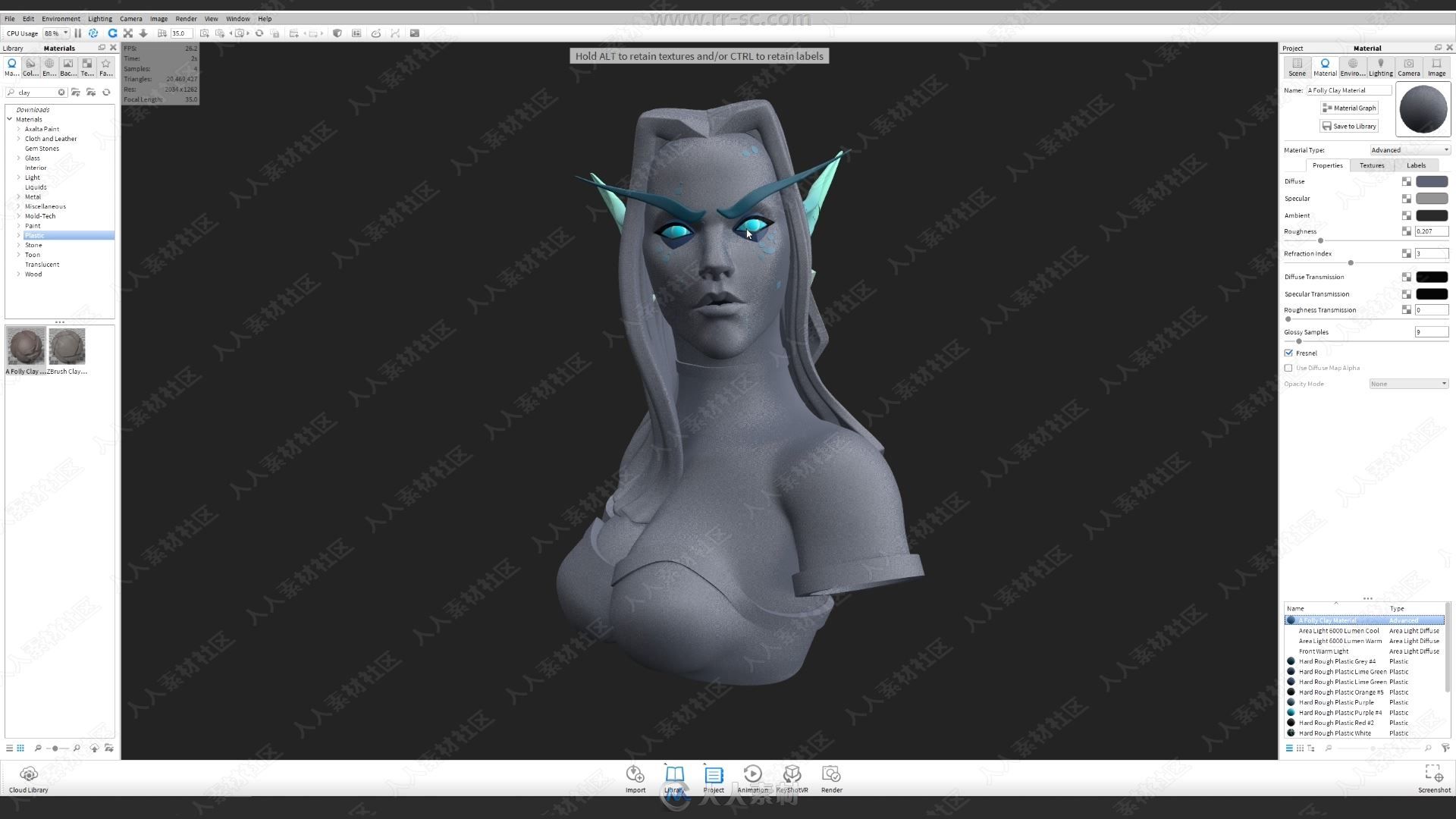 Zbrush精致女精灵角色雕刻艺术实例制作视频教程