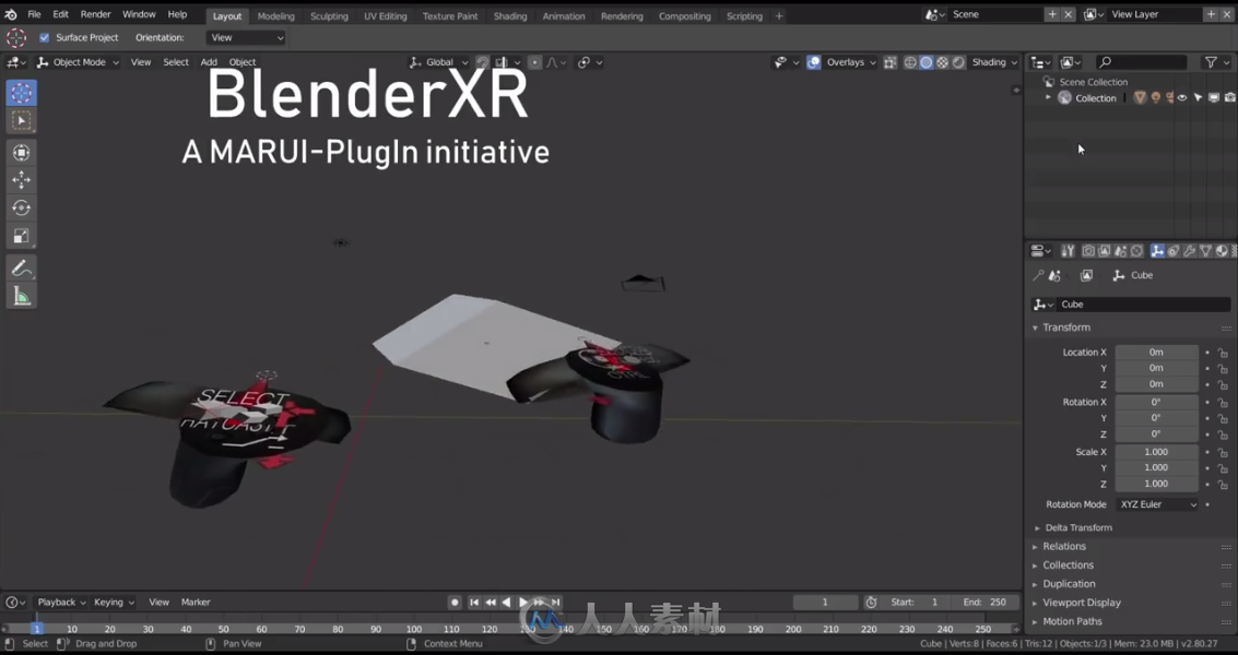 在虚拟和混合现实体验中编辑Blender场景 免费工具BlenderXR帮你实现