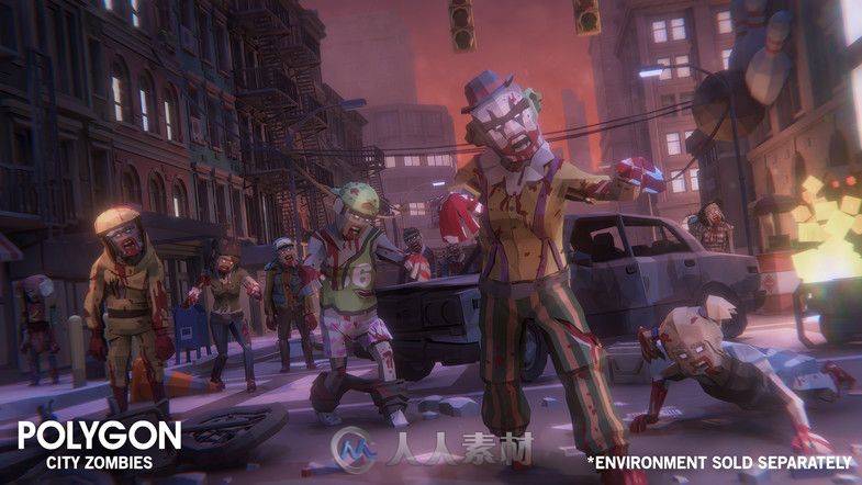 POLYGON - City Zombies 1.0 - 低面数的卡通僵尸模型