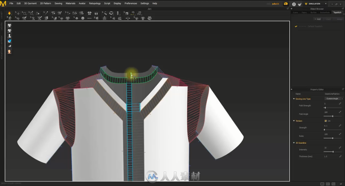 服装雕刻软件Marvelous Designer 8中新增了3D缝纫和笔刷雕刻流程