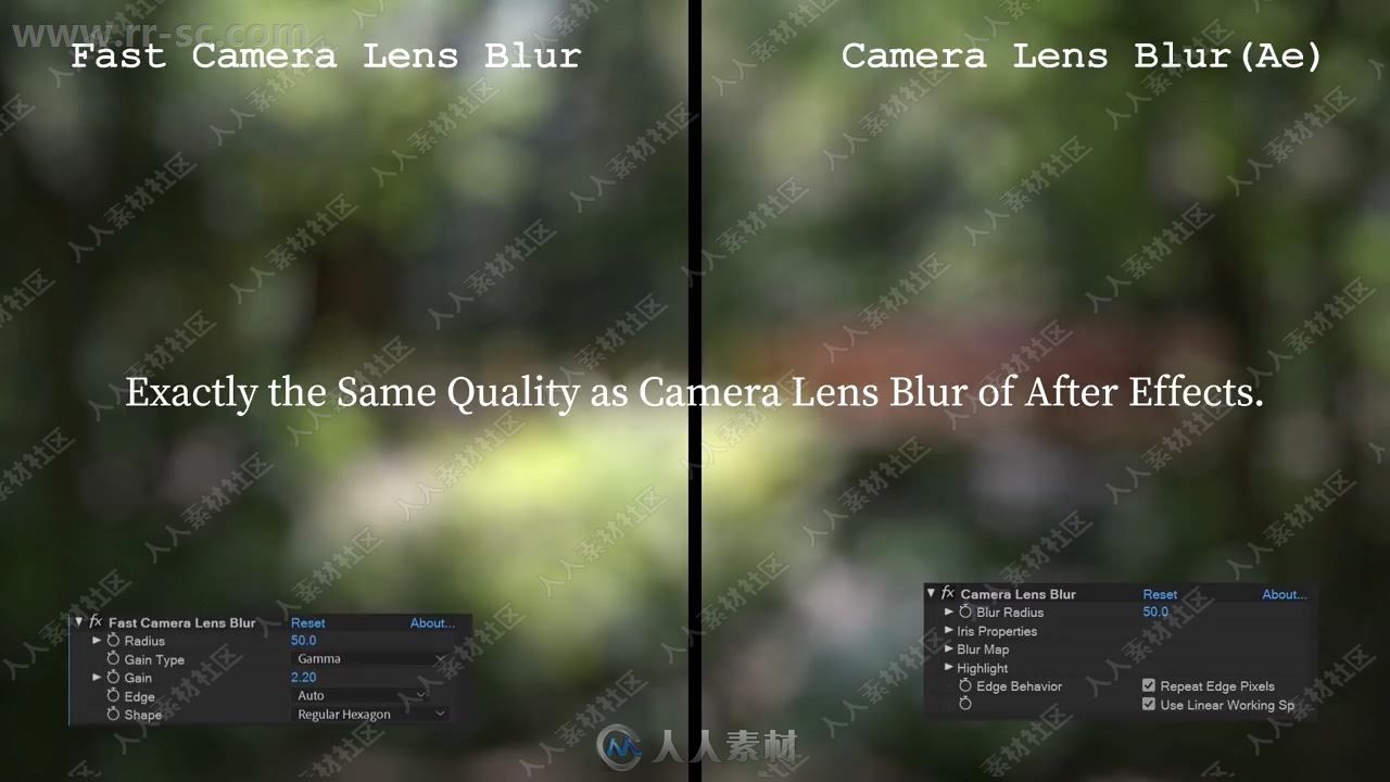 Fast Camera Lens Blur镜头模糊AE与PR插件V3.11.0版