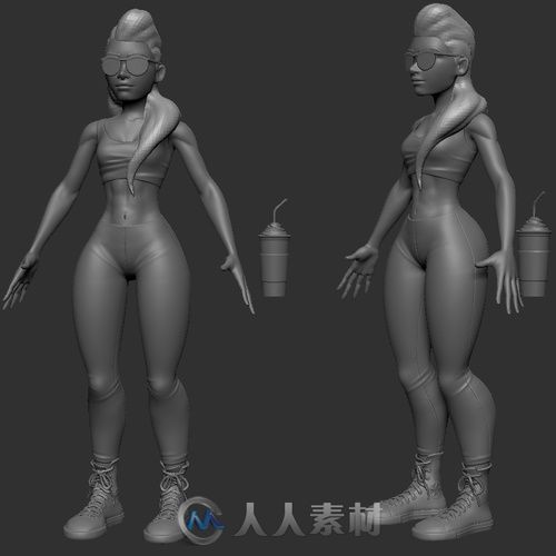 如何使用ZBrush和Maya制作运动型女性模型 只需这十个步骤