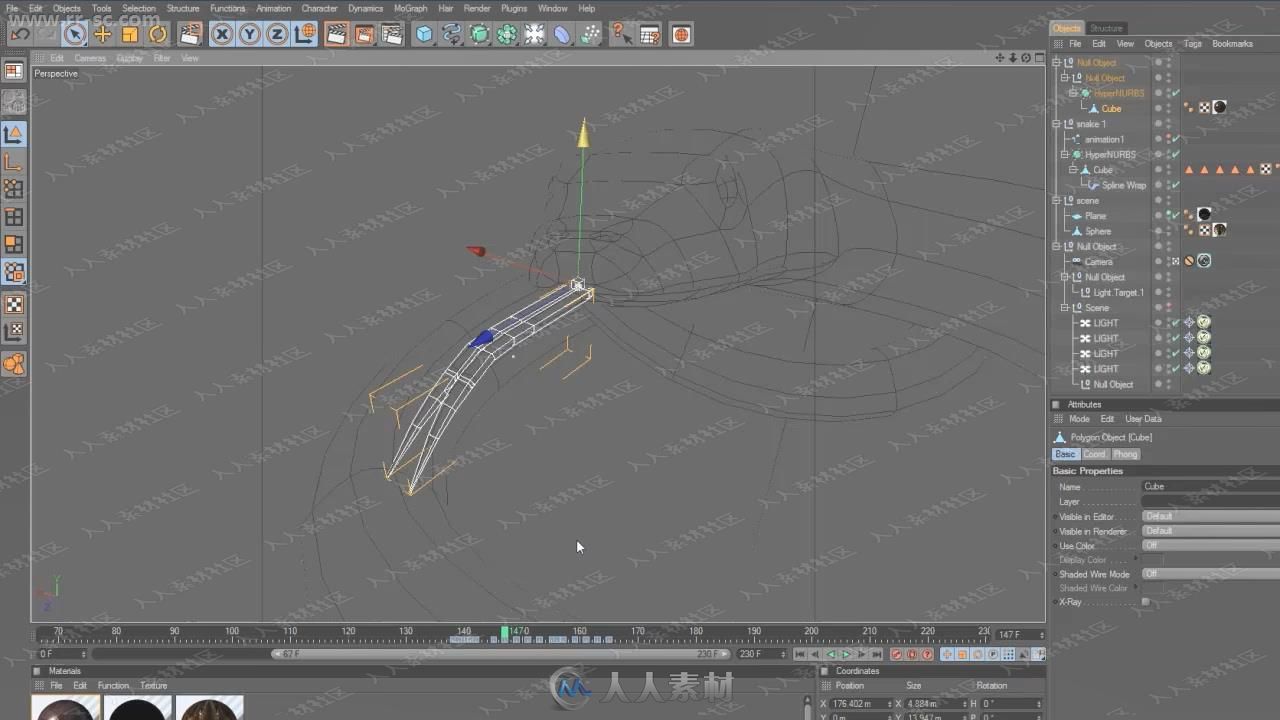 影片哈利·波特中的蟒蛇C4D制作视频教程