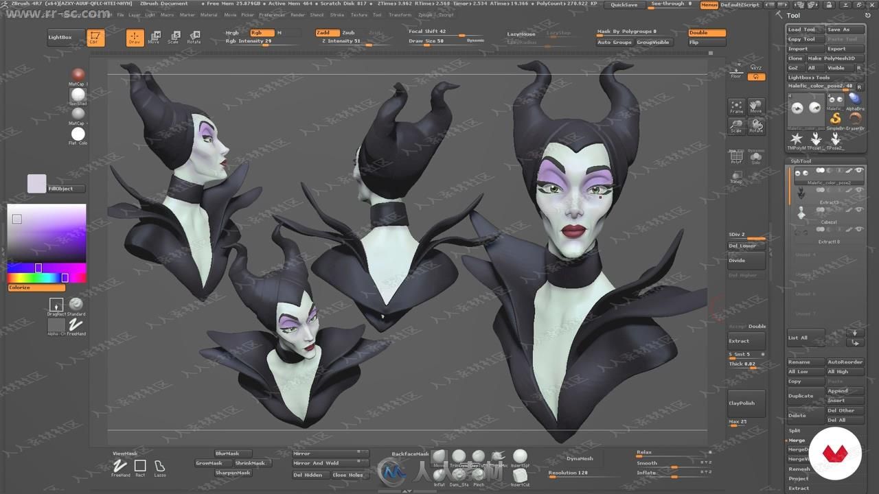 国外动画师精美3D角色塑造Zbrush视频教程