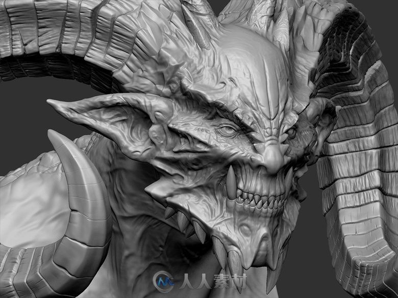 使用ZBrush雕刻恶魔半身模型并添加纹理的全过程解析 另附操作技巧提示