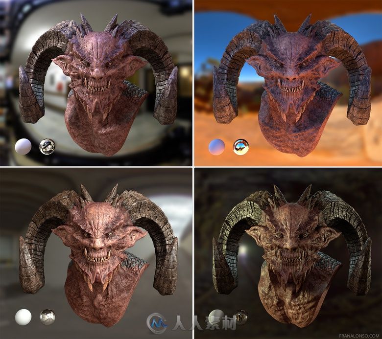 使用ZBrush雕刻恶魔半身模型并添加纹理的全过程解析 另附操作技巧提示