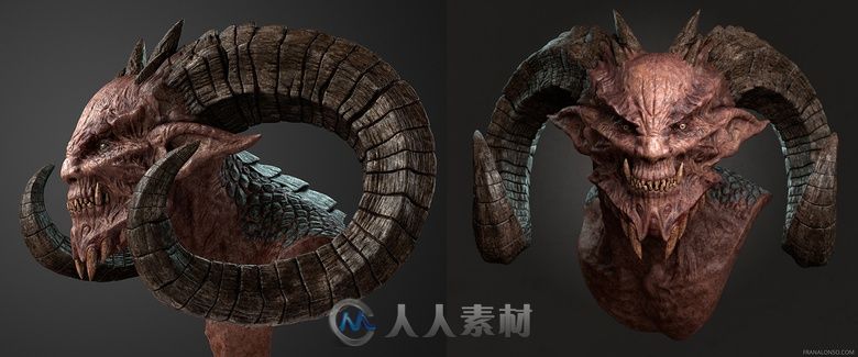 使用ZBrush雕刻恶魔半身模型并添加纹理的全过程解析 另附操作技巧提示