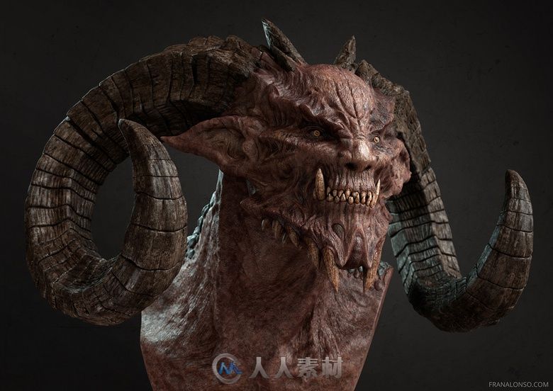 使用ZBrush雕刻恶魔半身模型并添加纹理的全过程解析 另附操作技巧提示