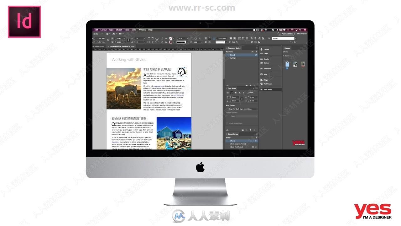 InDesign CC 2019排版设计大师班训练视频教程