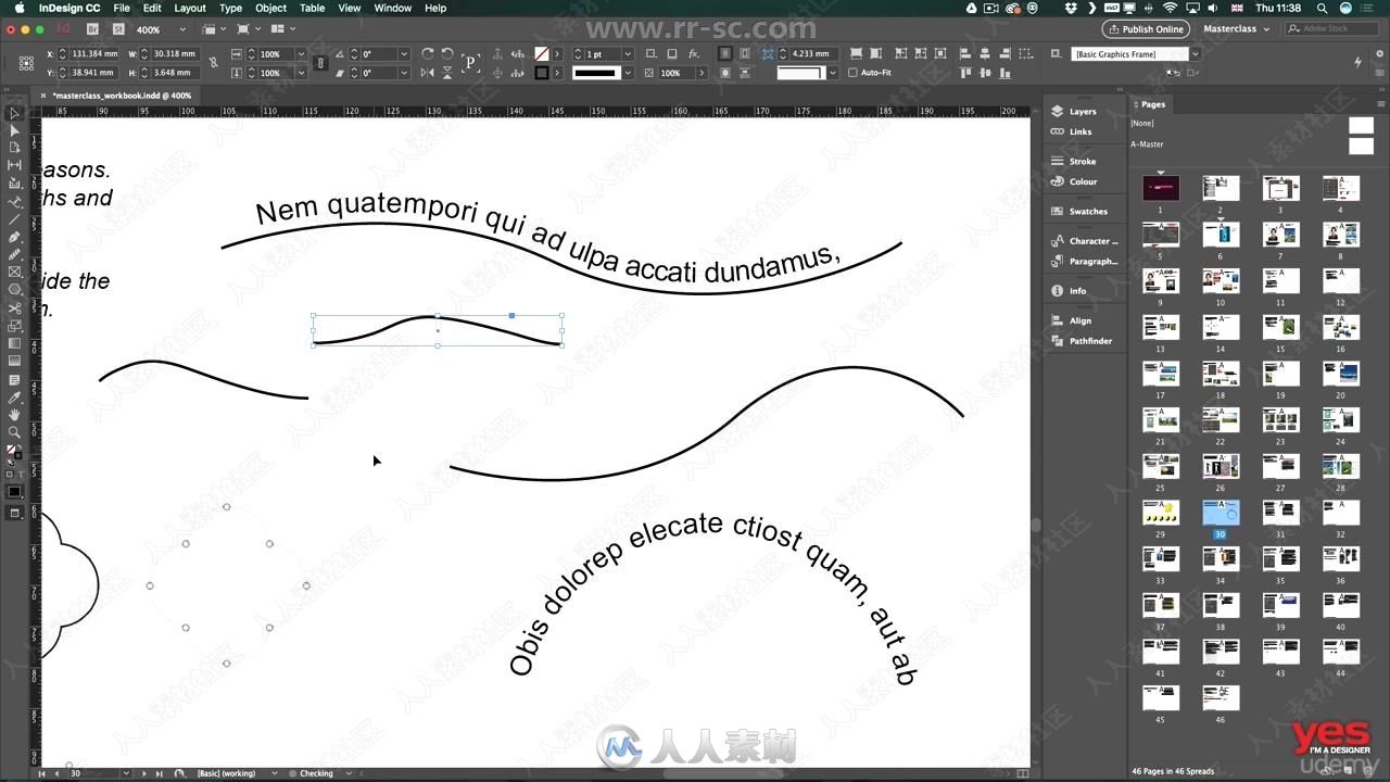 InDesign CC 2019排版设计大师班训练视频教程