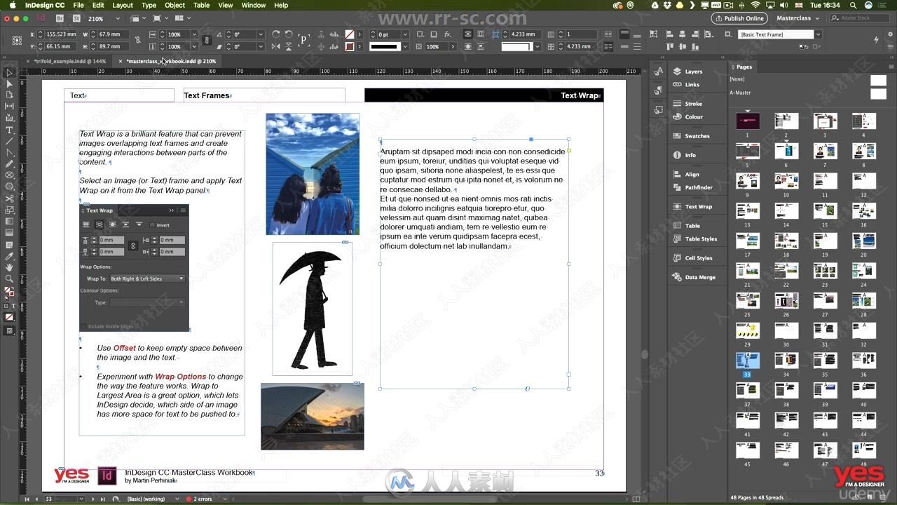 InDesign CC 2019排版设计大师班训练视频教程