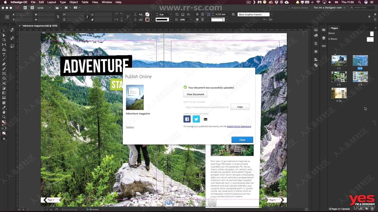 InDesign CC 2019排版设计大师班训练视频教程