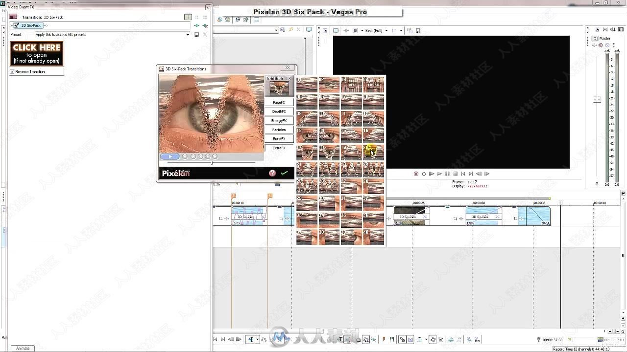 Pixelan 3D Six Pack转场过度插件使用技术训练视频教程