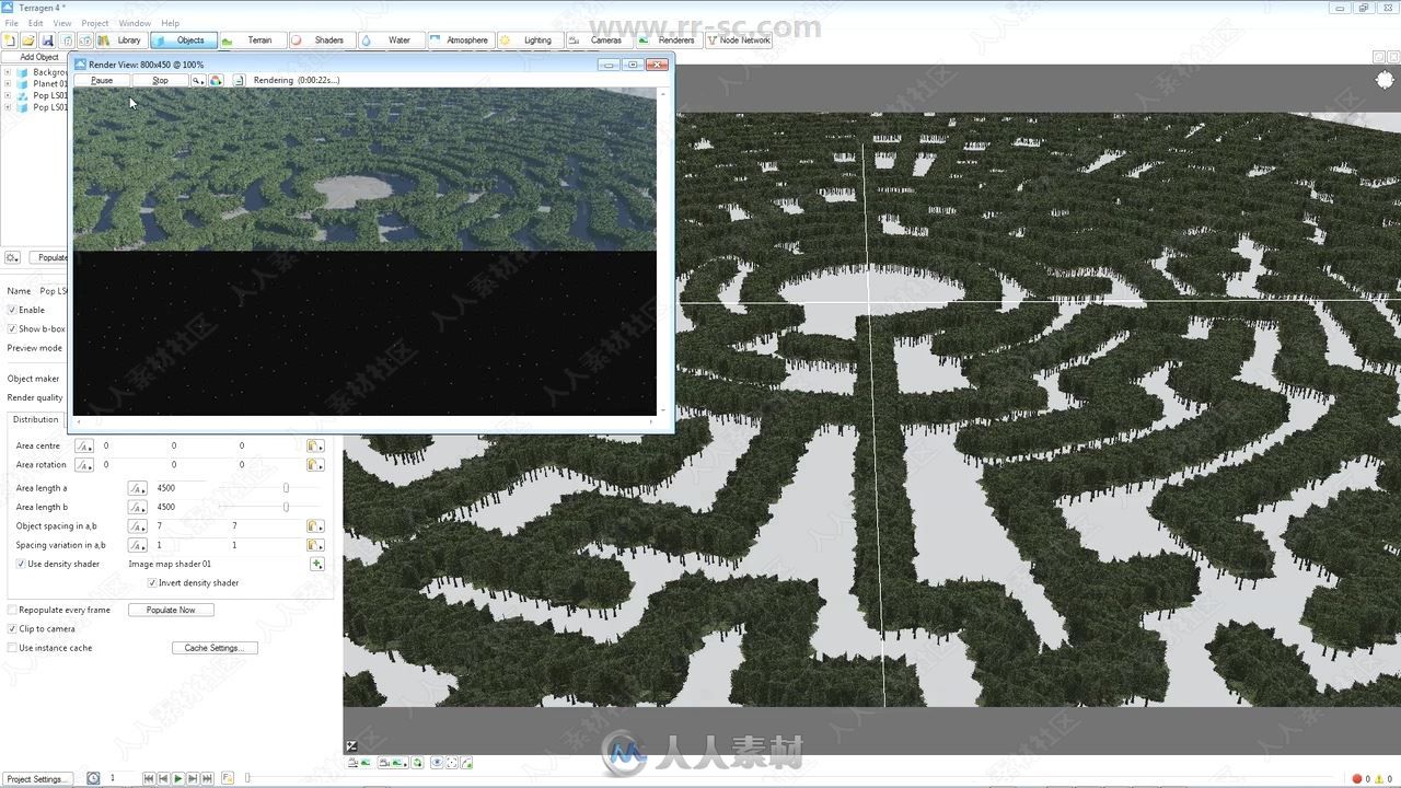 TerraGen森林迷宫环境场景实例制作视频教程