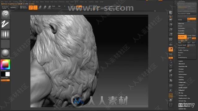 ZBrush人物角色数字雕刻流程实例训练视频教程