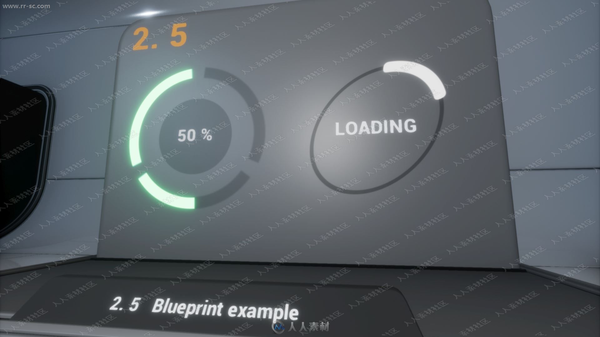 不同样式显示能量条加载框材料UE4游戏素材资源