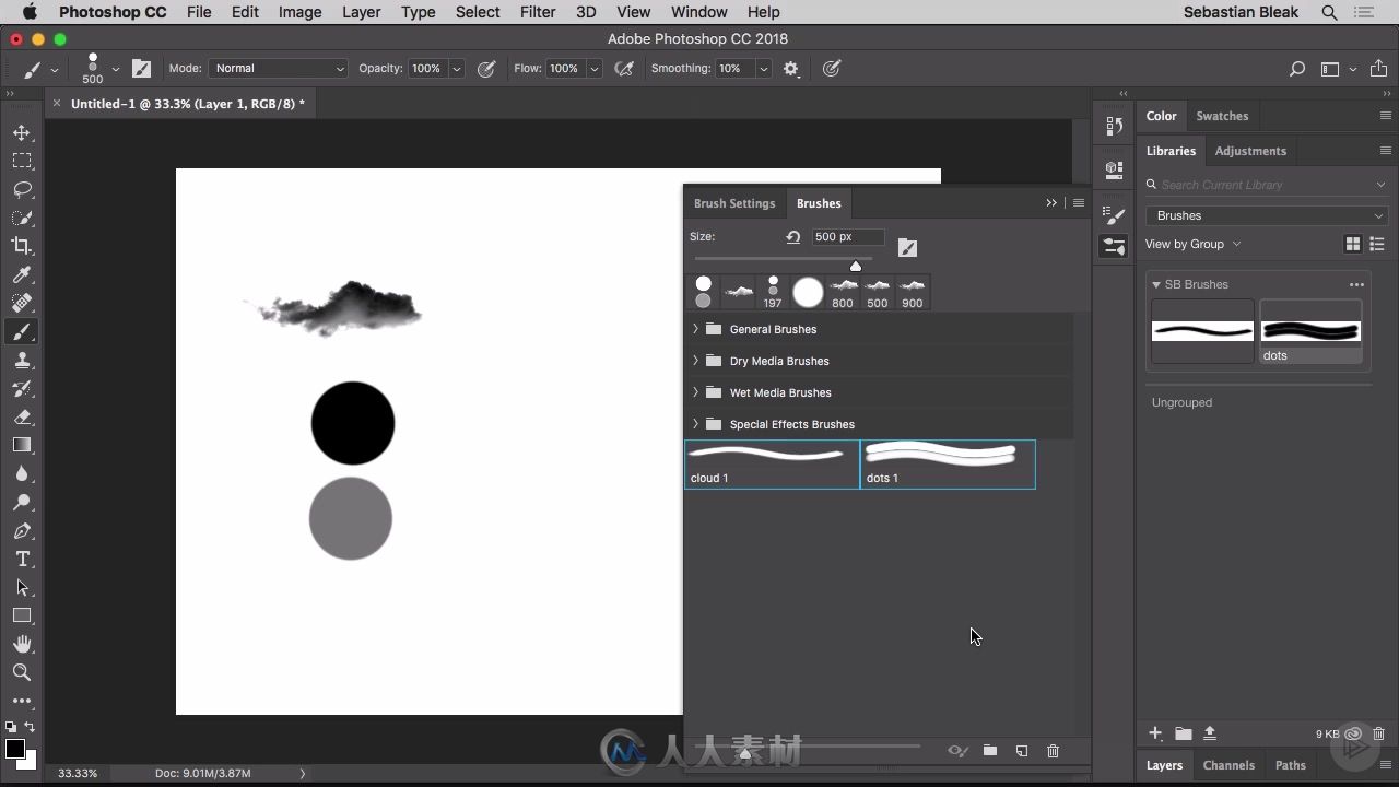 Photoshop CC笔刷使用核心技术训练视频教程